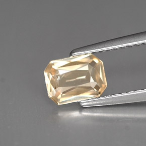 0.86 ct Orange Sapphire Gemstone, Sapphire Gem in Octagon / Scissor Cut Shape for Sale.