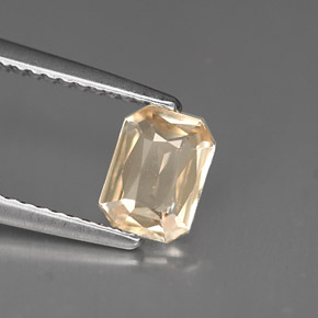0.86 ct Orange Sapphire Stone, Natural Sapphire in Octagon / Scissor Cut Shape for Sale