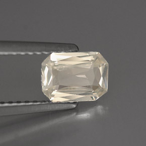 0.87 ct White Sapphire Stone, Natural Sapphire in Octagon / Scissor Cut Shape for Sale