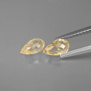 Sapphire Gemstone in 6.5 x 3.9 mm Size for Sale, Sapphire Stone in Light Yellow Color