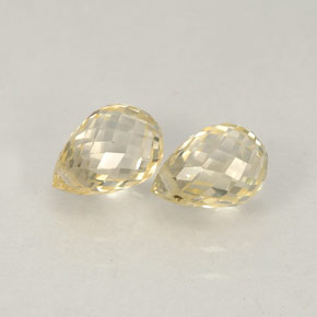 Sapphire Gemstone in 6.1 x 4.3 mm Size for Sale, Sapphire Stone in Light Yellow Color