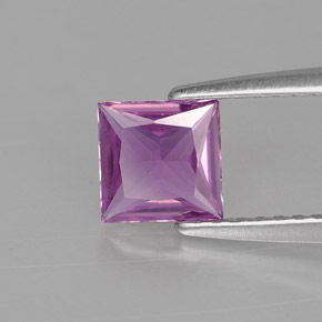 0.71 ct Violet Sapphire Gemstone, Sapphire Gem in Princess-Cut Shape for Sale.