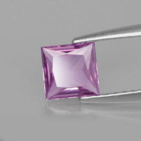 0.71 ct Violet Sapphire Stone, Natural Sapphire in Princess-Cut Shape for Sale