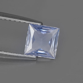 0.74 ct Blue Sapphire Gemstone, Sapphire Gem in Princess-Cut Shape for Sale.