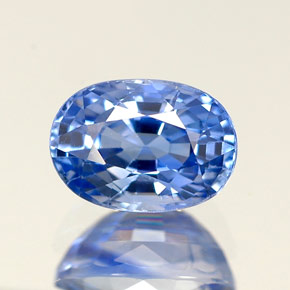 1.34 ct Blue Sapphire Stone, Natural Sapphire in Oval Facet Shape for Sale