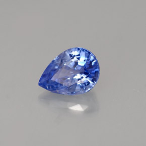 0.98 ct Blue Sapphire Stone, Natural Sapphire in Pear Facet Shape for Sale