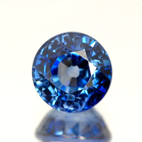 1.60 ct Blue Sapphire Gemstone, Sapphire Gem in Round Facet Shape for Sale.