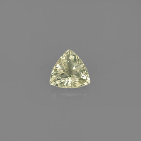 0.68 ct Green Sapphire Gemstone, Sapphire Gem in Trillion Facet Shape for Sale.