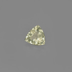 0.68 ct Green Sapphire Stone, Natural Sapphire in Trillion Facet Shape for Sale