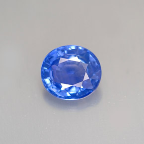 1.30 ct Blue Sapphire Gemstone, Sapphire Gem in Oval Facet Shape for Sale.