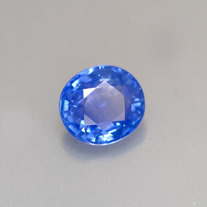 1.30 ct Blue Sapphire Stone, Natural Sapphire in Oval Facet Shape for Sale