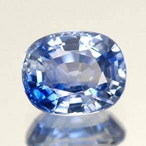 1.32 ct Blue Sapphire Gemstone, Sapphire Gem in Cushion-Cut Shape for Sale.