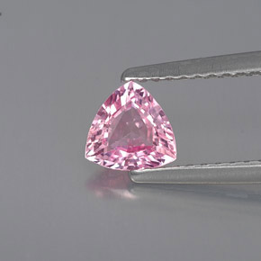 0.64 ct Pink Sapphire Gemstone, Sapphire Gem in Trillion Facet Shape for Sale.