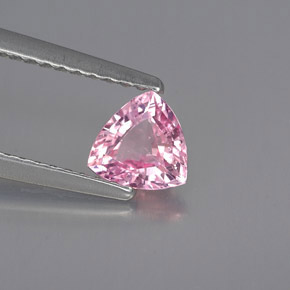 0.64 ct Pink Sapphire Stone, Natural Sapphire in Trillion Facet Shape for Sale