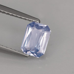 0.77 ct Violet Sapphire Stone, Natural Sapphire in Octagon / Scissor Cut Shape for Sale