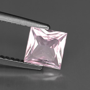 1.00 ct Pink Sapphire Stone, Natural Sapphire in Princess-Cut Shape for Sale