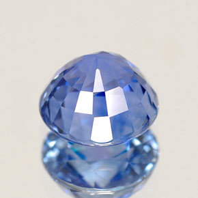 Sapphire Gemstone in 7 mm (calibrated) Size for Sale, Sapphire Stone in Cornflower Blue Color
