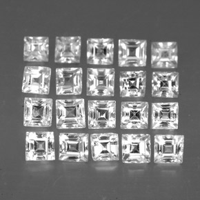 1.87 ct White Sapphire Stone, Natural Sapphire in Square Facet Shape for Sale