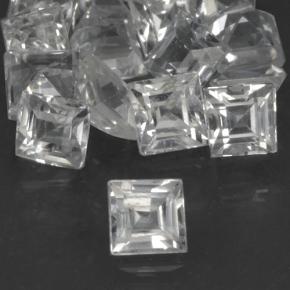 1.69 ctw White Sapphire Gemstones, Sapphire Gems in Square Step-Cut Shape for Sale.