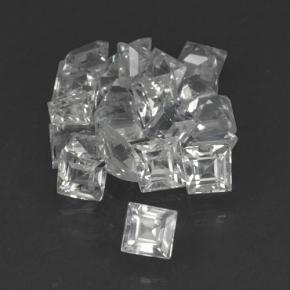 1.69 ctw White Sapphire Stones, Natural Sapphire in Square Step-Cut Shape for Sale