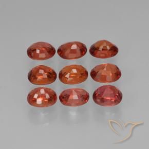 Sapphire Gemstones in 4.2 x 3.2 mm Size for Sale, Sapphire Stones in Bright Red Color