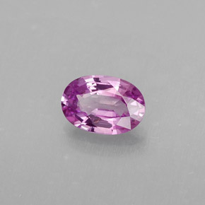 0.57 ct Purple Sapphire Stone, Natural Sapphire in Oval Facet Shape for Sale