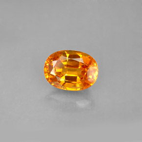 1.81 ct Orange Sapphire Gemstone, Sapphire Gem in Oval Facet Shape for Sale.