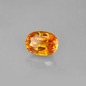 1.81 ct Orange Sapphire Stone, Natural Sapphire in Oval Facet Shape for Sale