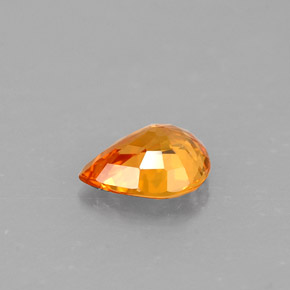 Sapphire Gemstone in 6.2 x 4.7 mm Size for Sale, Sapphire Stone in Mandarin Orange Color