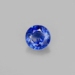 0.60 ct Blue Sapphire Gemstone, Sapphire Gem in Round Facet Shape for Sale.