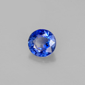 0.60 ct Blue Sapphire Stone, Natural Sapphire in Round Facet Shape for Sale