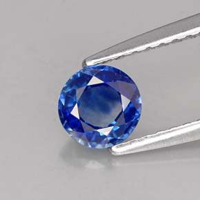 0.60 ct Blue Sapphire Gemstone, Sapphire Gem in Round Facet Shape for Sale.