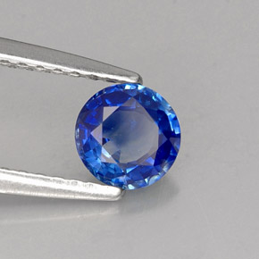 0.60 ct Blue Sapphire Stone, Natural Sapphire in Round Facet Shape for Sale