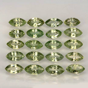 3.45 ct Green Sapphire Gemstone, Sapphire Gem in Marquise Facet Shape for Sale.