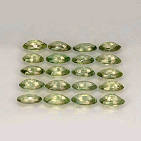 Sapphire Gemstone in 4.7 x 2.6 mm Size for Sale, Sapphire Stone in Green Color