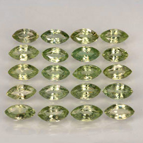 3.43 ct Green Sapphire Gemstone, Sapphire Gem in Marquise Facet Shape for Sale.
