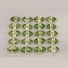 3.43 ct Green Sapphire Stone, Natural Sapphire in Marquise Facet Shape for Sale
