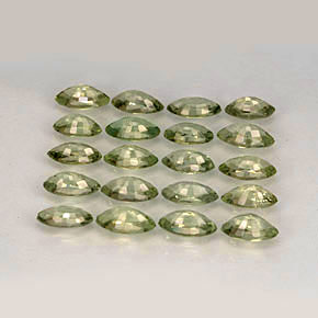 Sapphire Gemstone in 5 x 2.5 mm (calibrated) Size for Sale, Sapphire Stone in Green Color
