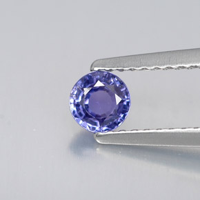 0.43 ct Blue Sapphire Gemstone, Sapphire Gem in Round Facet Shape for Sale.