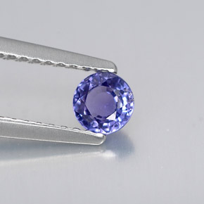 0.43 ct Blue Sapphire Stone, Natural Sapphire in Round Facet Shape for Sale