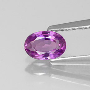 0.56 ct Violet Sapphire Gemstone, Sapphire Gem in Oval Facet Shape for Sale.