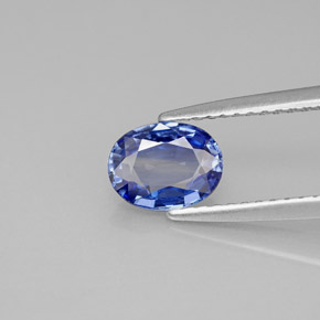 1.00 ct Blue Sapphire Gemstone, Sapphire Gem in Oval Facet Shape for Sale.