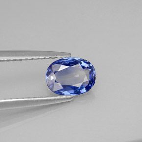 1.00 ct Blue Sapphire Stone, Natural Sapphire in Oval Facet Shape for Sale