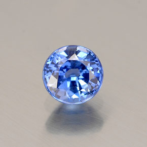 0.54 ct Blue Sapphire Gemstone, Sapphire Gem in Round Facet Shape for Sale.