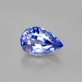 3.60 ct Blue Sapphire Gemstone, Sapphire Gem in Pear Facet Shape for Sale.