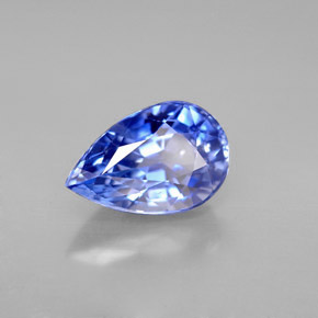 3.60 ct Blue Sapphire Stone, Natural Sapphire in Pear Facet Shape for Sale
