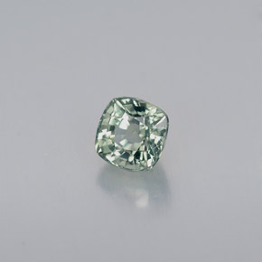0.62 ct Green Sapphire Gemstone, Sapphire Gem in Cushion-Cut Shape for Sale.