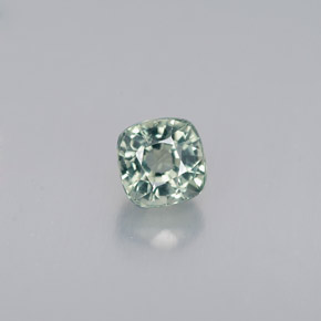 0.62 ct Green Sapphire Stone, Natural Sapphire in Cushion-Cut Shape for Sale