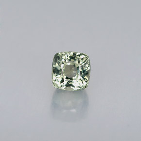 0.64 ct Green Sapphire Gemstone, Sapphire Gem in Cushion-Cut Shape for Sale.