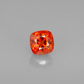 0.67 ct Orange Sapphire Gemstone, Sapphire Gem in Cushion-Cut Shape for Sale.